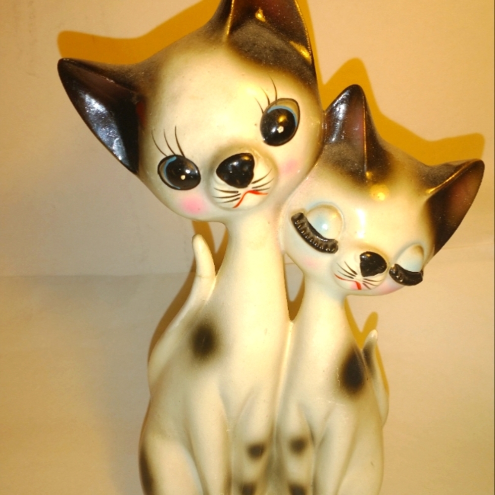 Mid Century Vintage Siamese Kittens. Rare".